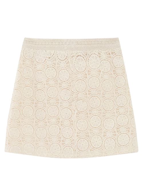Gonna corta in crochet Grace & Mila | SS2613022ECRU
